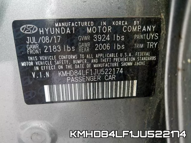 KMHD84LF1JU522174 фото 2