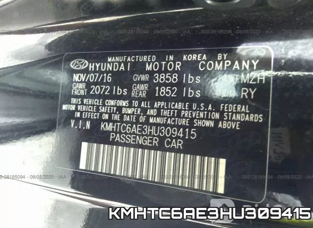 KMHTC6AE3HU309415 фото 10