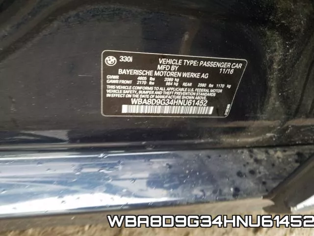 WBA8D9G34HNU61452 фото 2