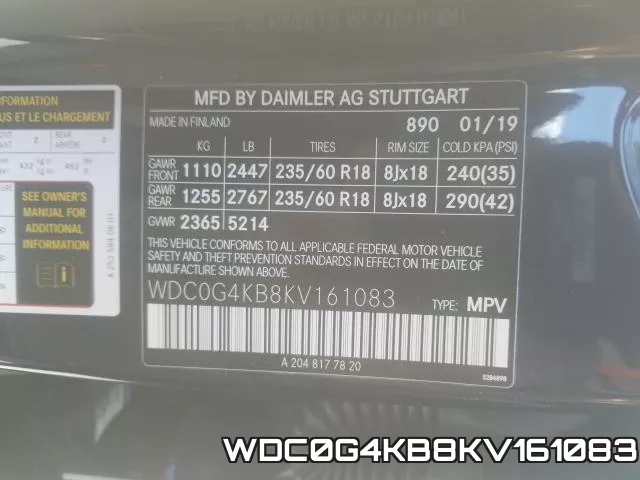 WDC0G4KB8KV161083 фото 2