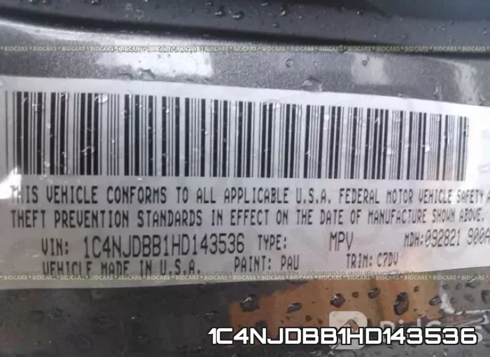 1C4NJDBB1HD143536 фото 10