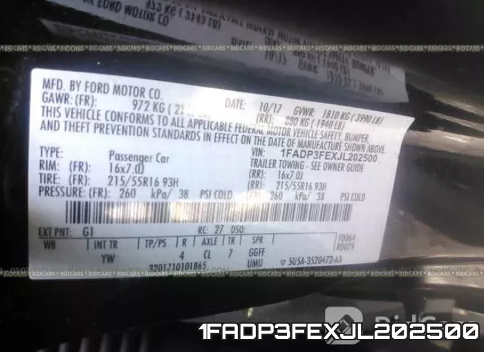 1FADP3FEXJL202500 фото 10