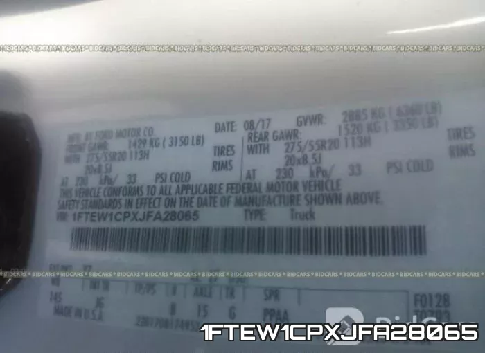 1FTEW1CPXJFA28065 фото 10