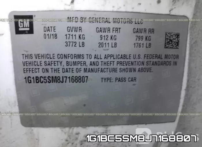 1G1BC5SM8J7168807 фото 10