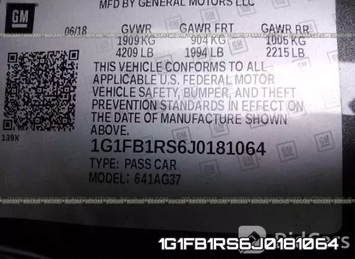 1G1FB1RS6J0181064 фото 10