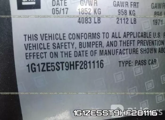 1G1ZE5ST9HF281116 фото 10