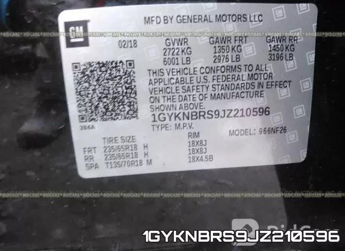 1GYKNBRS9JZ210596 фото 10