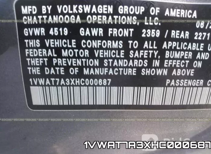 1VWAT7A3XHC000687 фото 10