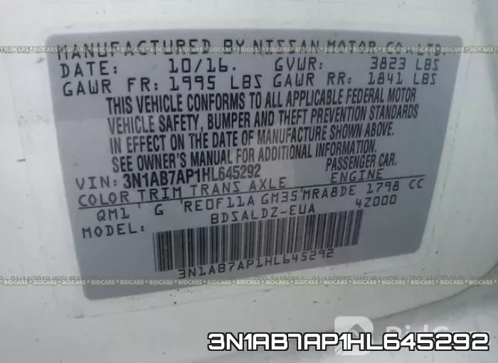 3N1AB7AP1HL645292 фото 10
