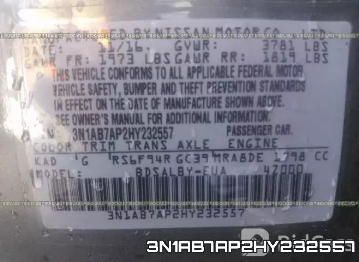 3N1AB7AP2HY232557 фото 10