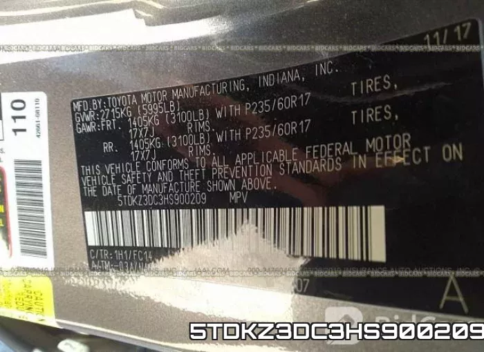5TDKZ3DC3HS900209 фото 10
