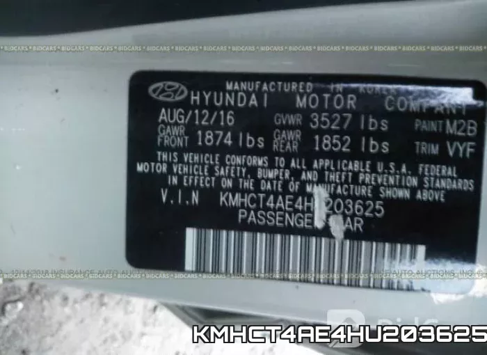 KMHCT4AE4HU203625 фото 10