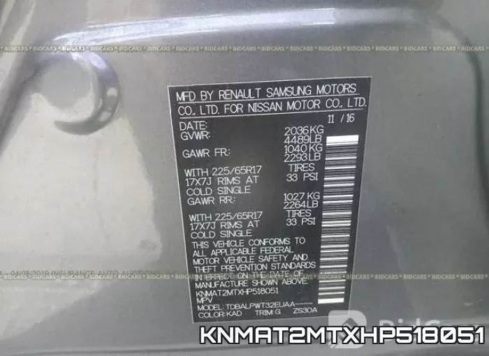 KNMAT2MTXHP518051 фото 10