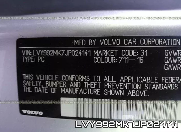 LVY992MK7JP024141 фото 10