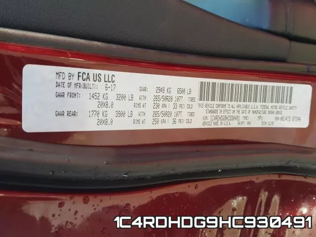 1C4RDHDG9HC930491 фото 2