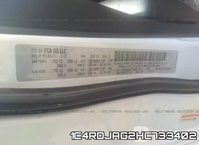 1C4RDJAG2HC733402 фото 10
