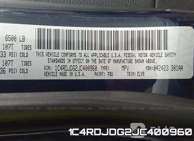 1C4RDJDG2JC400960 фото 10