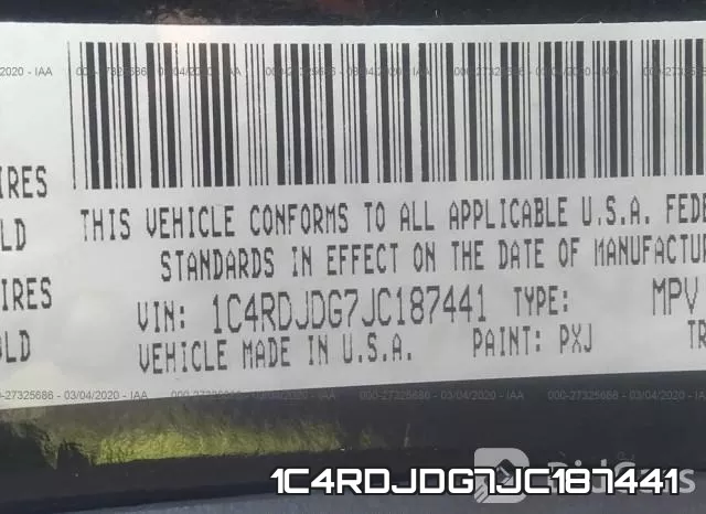 1C4RDJDG7JC187441 фото 10