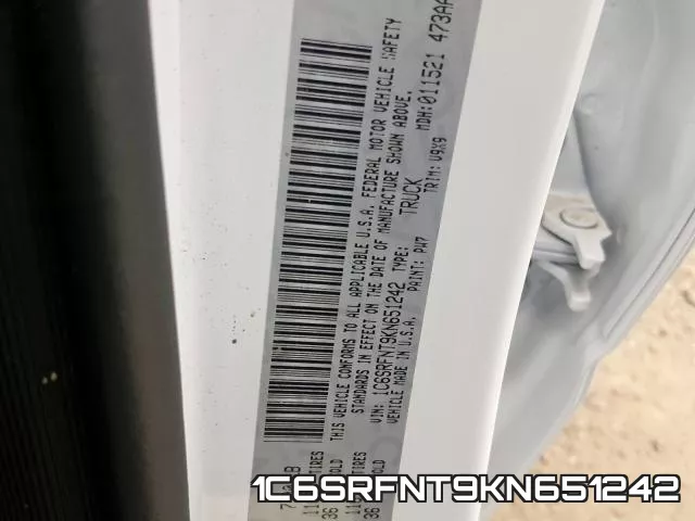 1C6SRFNT9KN651242 фото 2