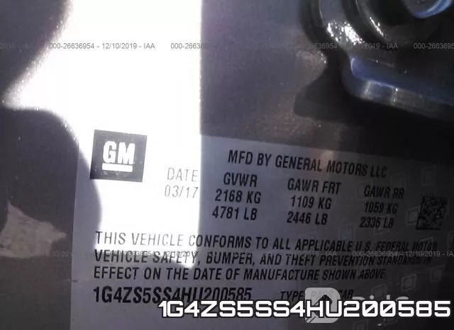 1G4ZS5SS4HU200585 фото 10