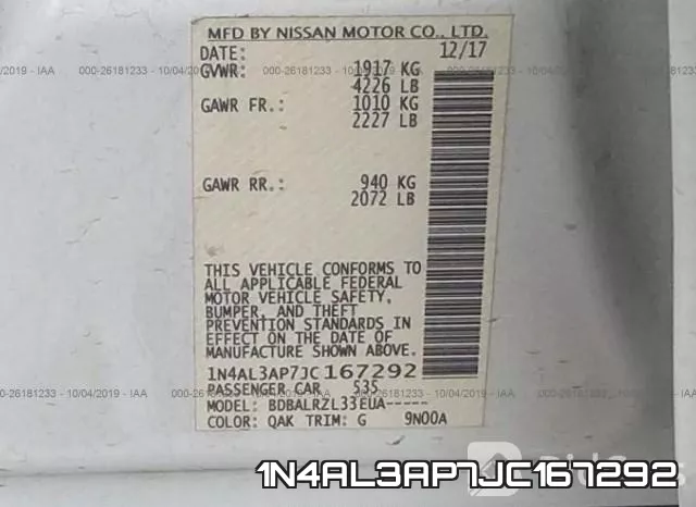 1N4AL3AP7JC167292 фото 9