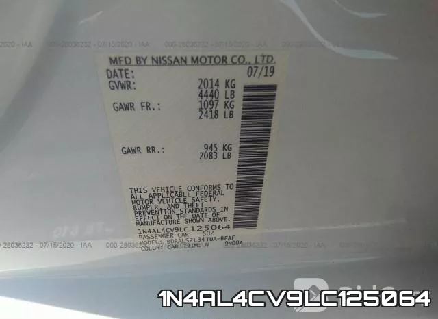 1N4AL4CV9LC125064 фото 10