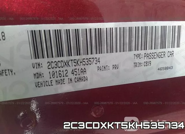 2C3CDXKT5KH535734 фото 10