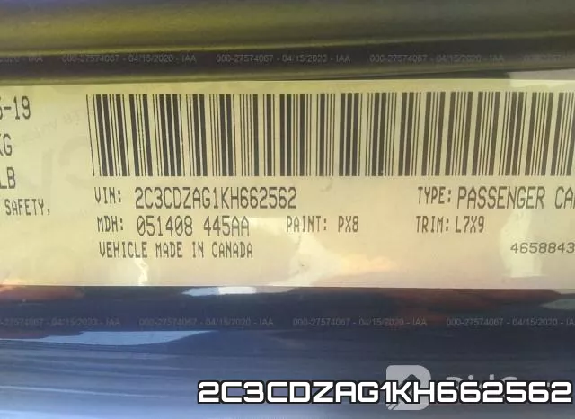 2C3CDZAG1KH662562 фото 10