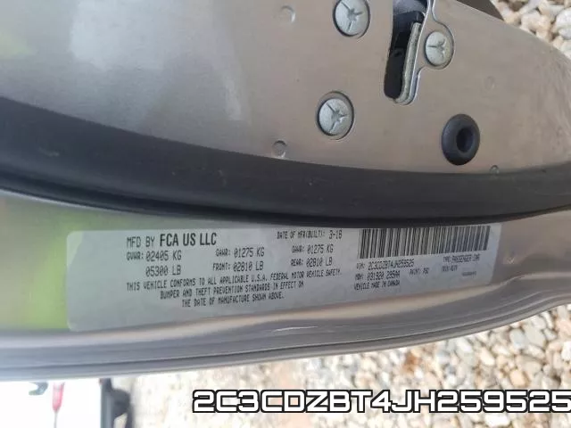 2C3CDZBT4JH259525 фото 2