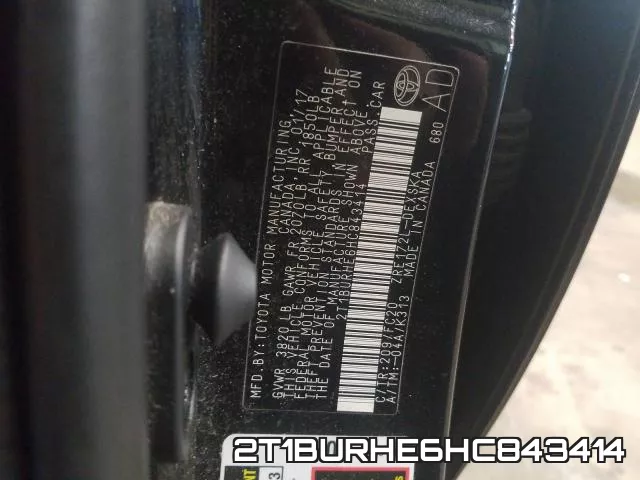 2T1BURHE6HC843414 фото 2