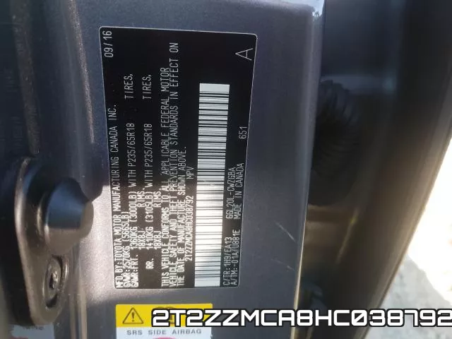 2T2ZZMCA8HC038792 фото 2