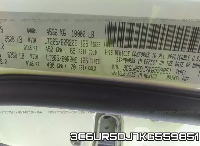 3C6UR5DJ7KG559851 фото 10