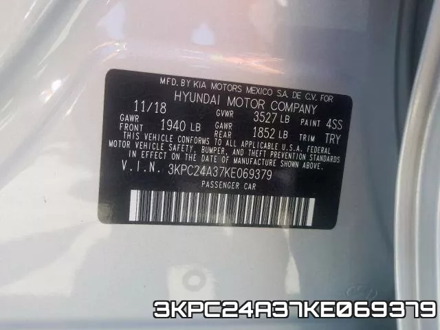 3KPC24A37KE069379 фото 2