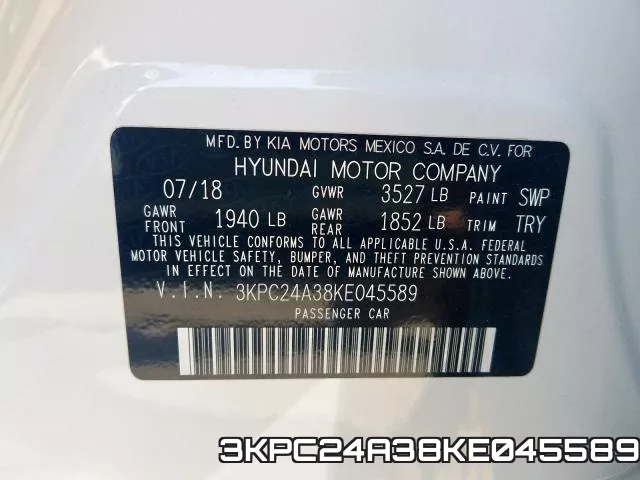 3KPC24A38KE045589 фото 2