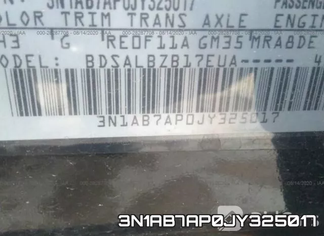 3N1AB7AP0JY325017 фото 9