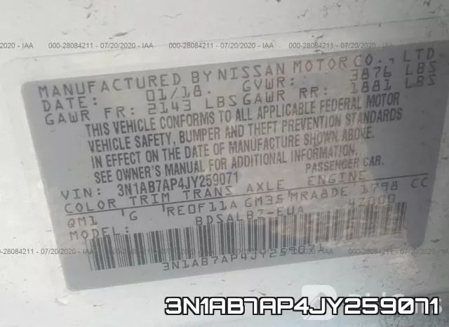 3N1AB7AP4JY259071 фото 10