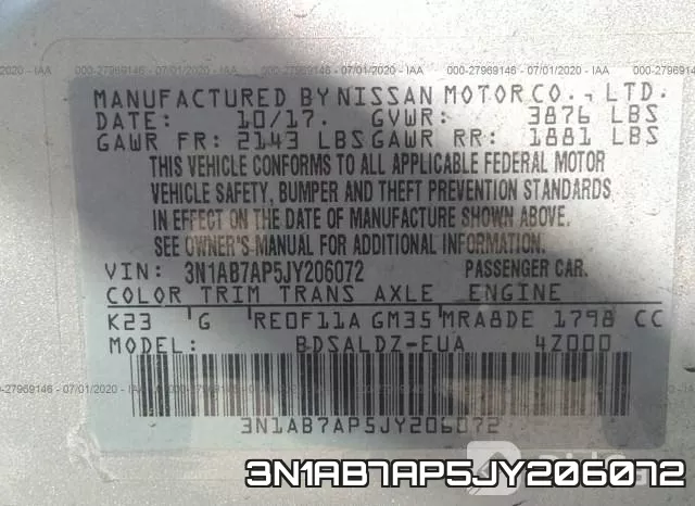 3N1AB7AP5JY206072 фото 10