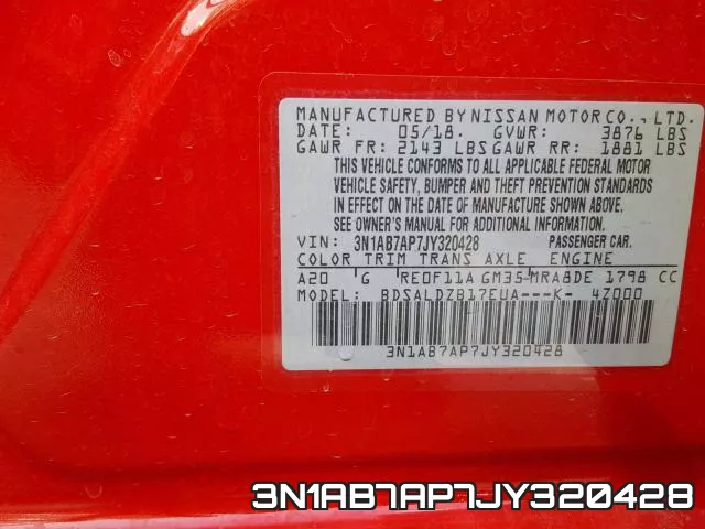 3N1AB7AP7JY320428 фото 2