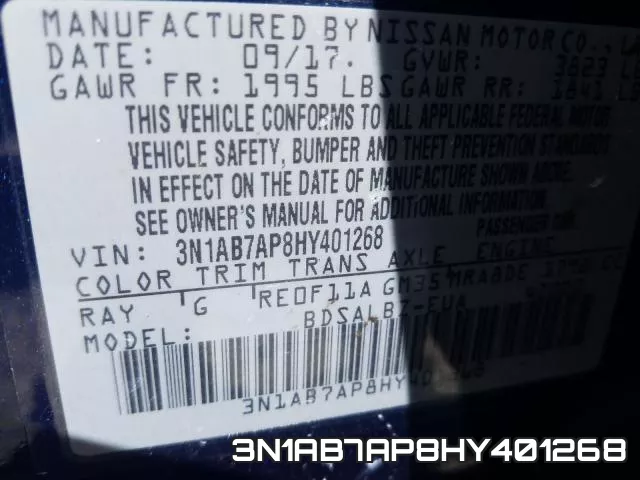 3N1AB7AP8HY401268 фото 2