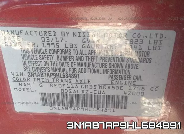 3N1AB7AP9HL684891 фото 10