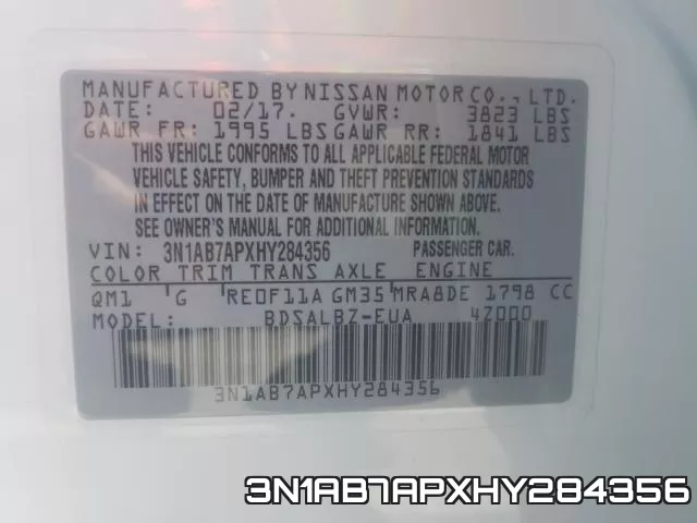3N1AB7APXHY284356 фото 2