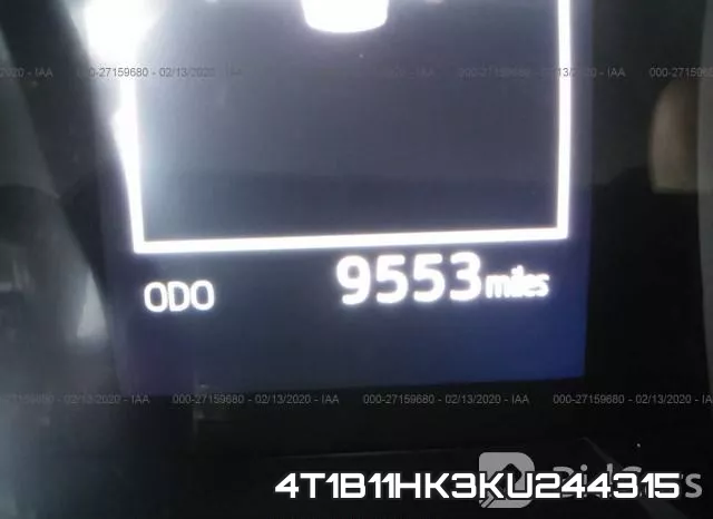 4T1B11HK3KU244315 фото 8