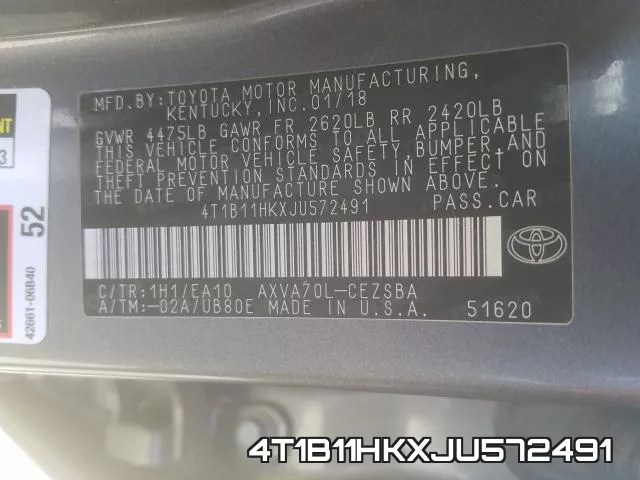 4T1B11HKXJU572491 фото 2