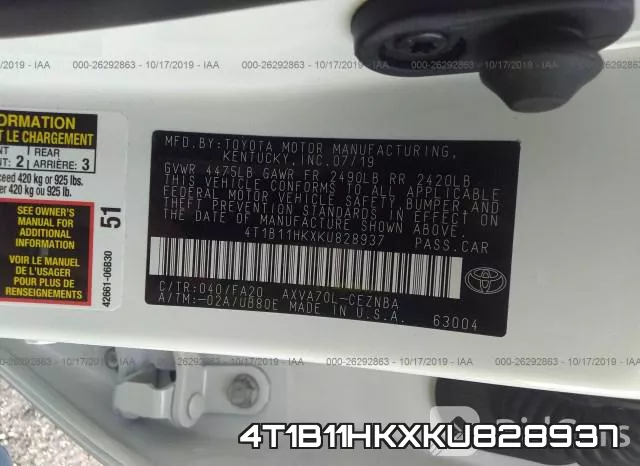 4T1B11HKXKU828937 фото 10
