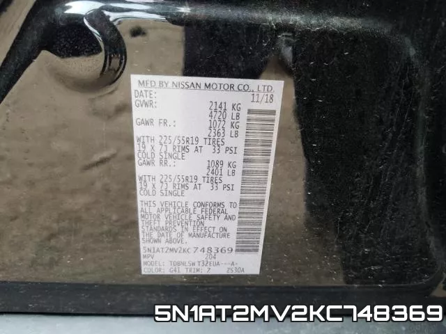 5N1AT2MV2KC748369 фото 2