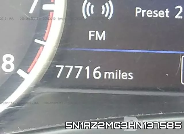 5N1AZ2MG3HN137585 фото 7
