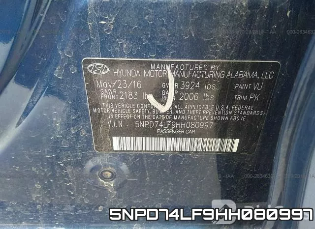 5NPD74LF9HH080997 фото 10