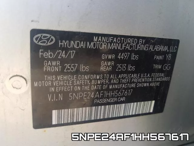 5NPE24AF1HH567617 фото 2