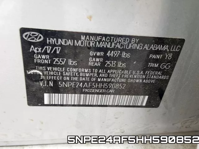 5NPE24AF5HH590852 фото 2