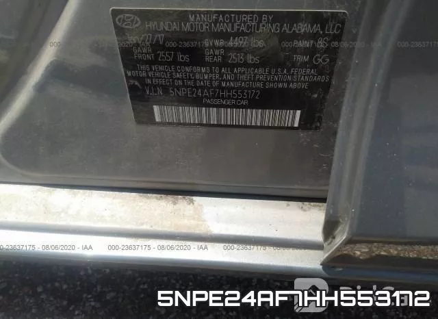 5NPE24AF7HH553172 фото 10